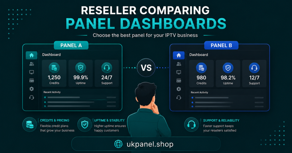 Reseller comparing panel dashboards